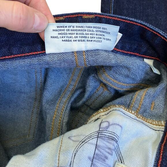 Raleigh Denim Sz 25 Handcrafted DARE White Cone Raw Selvedge Straight Leg Jeans - Picture 13 of 16